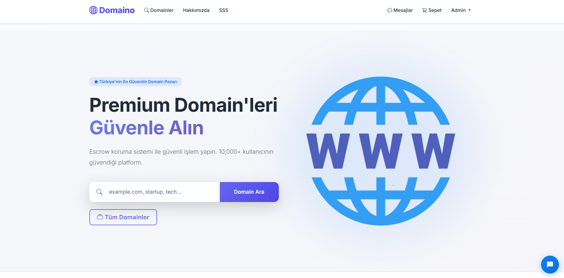 Domaino - Güvenilir ve Profesyonel Domain Marketplace Platformu