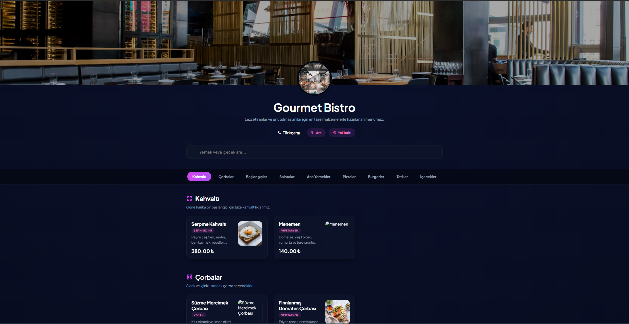 GustoQR - Premium Çok Dilli QR Menü Yazılımı - Ekran Görüntüsü 1